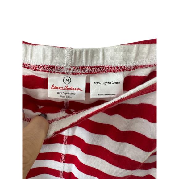 Hanna Andersson Red & White Stripe Pajama Pants Size Medium - Picture 4 of 6